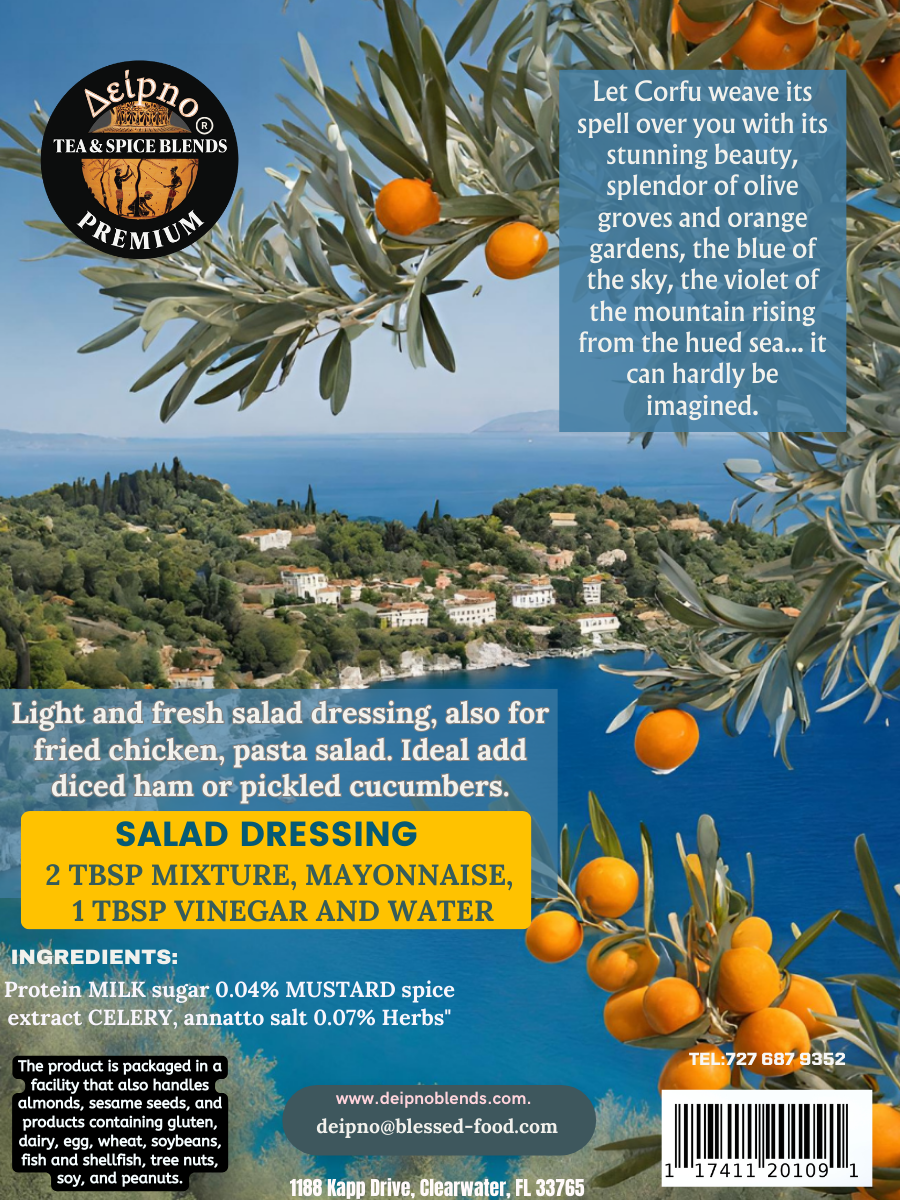 Corfu. A Light and Refreshing Salad Dressing Mix