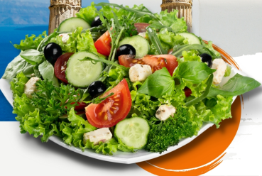 mix vegetable salad on a plate.